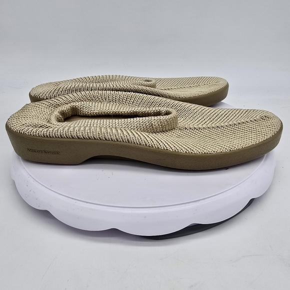 Arcopedico Shoe Women's 9 / 40 Elio Parodi Biege Knit Mesh Comfort Flats Vegan - Picture 4 of 9